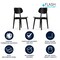 Flash Furniture Verona Commercial Grade Solid Wood Dining Chairs w/Curved Oval Backrests in Black, 2PK 2-XU-CH10367-3-BLK-GG - alternate 5